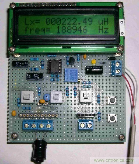 DIY集電容、電感和頻率為一體的測量儀器