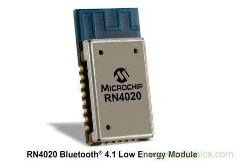 Microchip公司的RN4020模塊集成了包括天線在內(nèi)完整的低功耗藍(lán)牙射頻電路。RN4020采用密封的10mm x17mm x 2mm封裝，內(nèi)置有板載陶瓷天線、2.4GHz的低功耗藍(lán)牙收發(fā)器、帶完整的嵌入式低功耗藍(lán)牙協(xié)議棧的微控制器以及UART和USB接口。