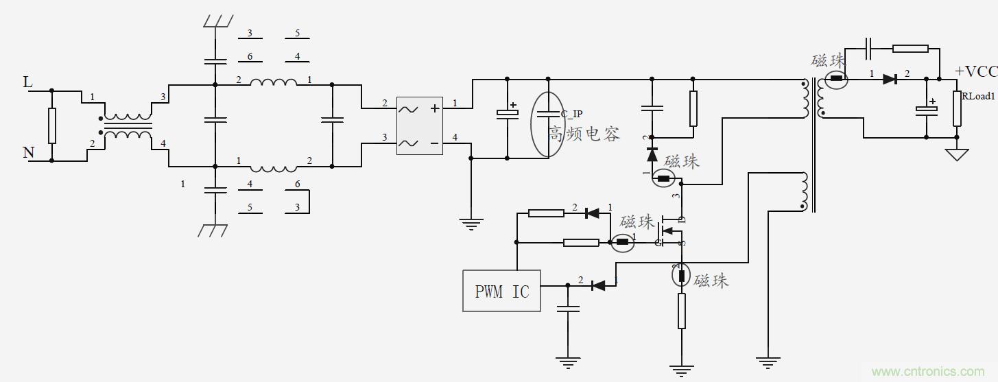 如何改善開關電源電路的EMI特性？