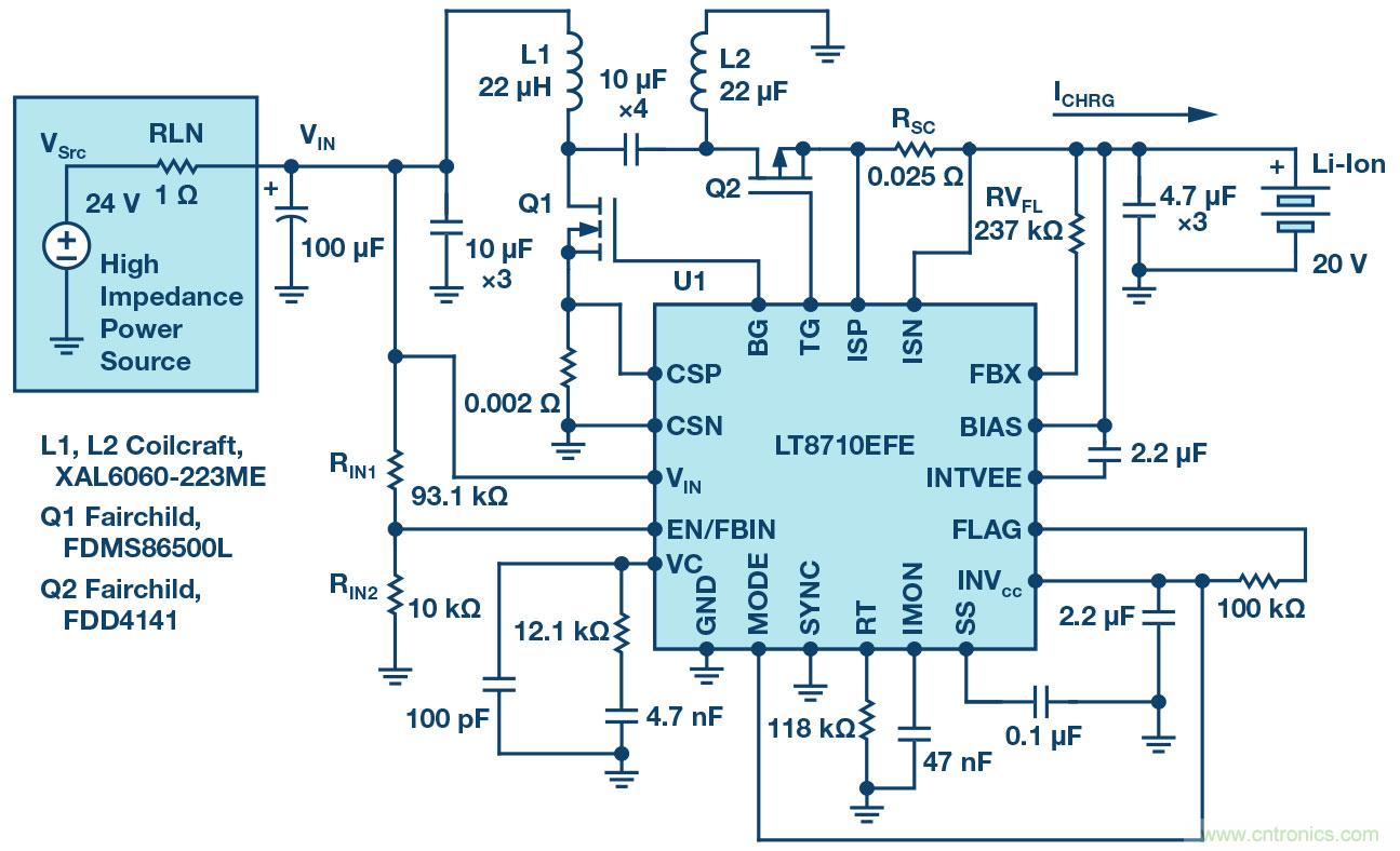 LT8710多功能 DC/DC控制器解決了高阻抗、超長工業(yè)電源線的電壓降問題